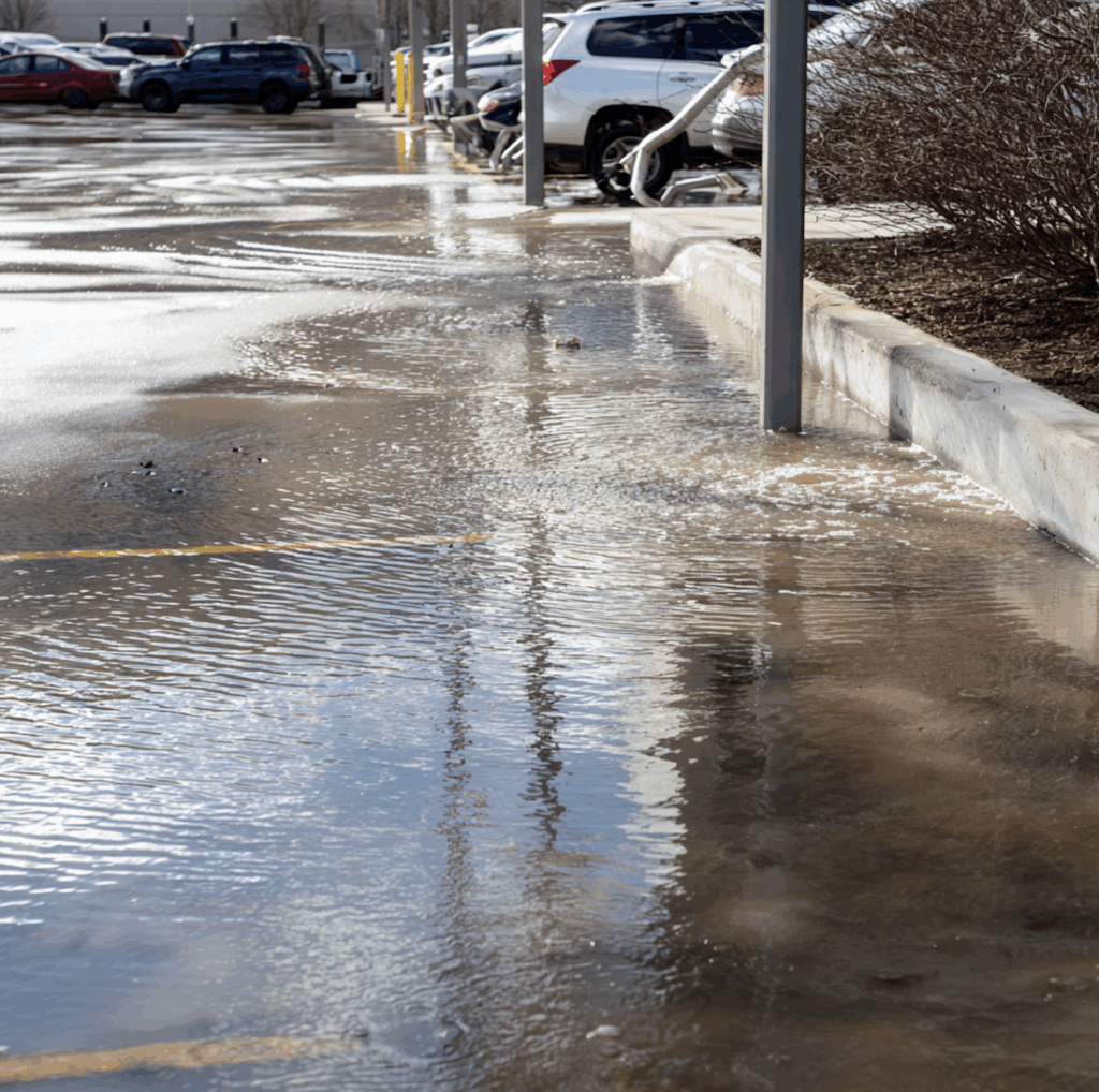 NC floods parking lot